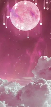 Pink deals moon wallpaper