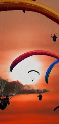 Experience the thrill of parasailing with our stunning live wallpaper
