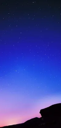 The Hilltop Starry Night Live Wallpaper is a stunning addition to any phone's screen