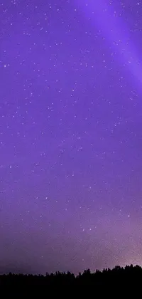 Looking for a stunning live wallpaper that truly captures the beauty of the cosmos? Look no further than this picture-perfect, romantic design! Against a backdrop of a purple sky, a striking shooting star leaves a trail of glistening stardust, while a mesmerizing laser beam extends upwards towards the ocean of twinkling stars overhead