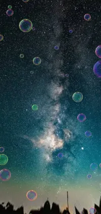This phone live wallpaper displays the beauty of the milky way within an astral plane