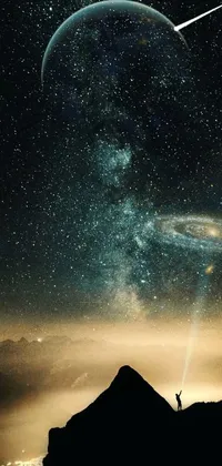 Experience the wonder of the galaxy with this mesmerizing live wallpaper for your phone