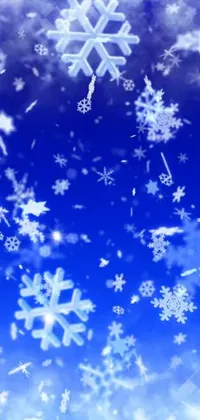 This snow flakes live wallpaper for your phone is a natural beauty
