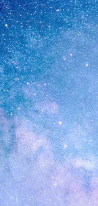 This live wallpaper features a digital art plane flying across a starlit blue sky, leaving a trail of sparkling lights