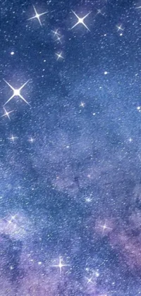 This live wallpaper features mesmerizing stars in a vibrant blue space art background