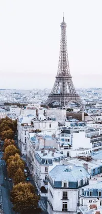 This mobile live wallpaper showcases the iconic Eiffel Tower set against the charm of Paris