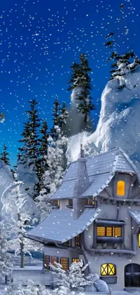 Sky Building Snow Live Wallpaper