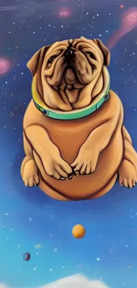 Sky Cartoon Bulldog Live Wallpaper