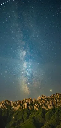 This mesmerizing phone live wallpaper depicts a stunning night sky filled with countless stars