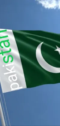 This phone live wallpaper showcases the Pakistan flag flying high in the sky, surrounded by colorful floating balloons and stuffed animals