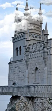 Experience the awe-inspiring beauty of a gothic castle with this mesmerizing phone live wallpaper