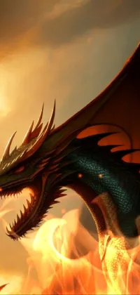 Transform your phone screen into a mystical world of dragons and adventure with this phone live wallpaper