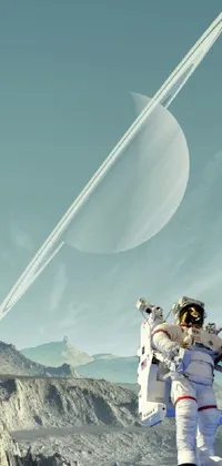 Experience the thrill of outer space with this stunning live wallpaper for your phone