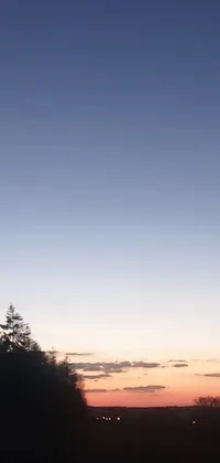This dynamic phone live wallpaper showcases a snowboarder riding down a snow-filled slope, set against the backdrop of a serene dusk sky