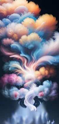 Sky Cloud Pink Live Wallpaper