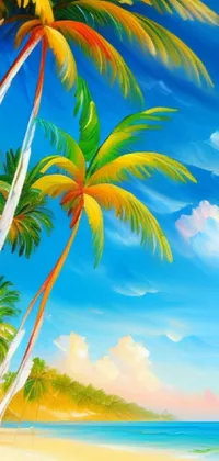 Enjoy the beauty of a tropical paradise on your phone screen with this stunning live wallpaper