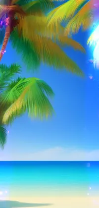 Get transported to a serene tropical oasis with this stunning phone live wallpaper