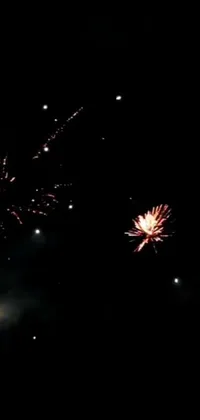Get a captivating live wallpaper for your phone and enjoy an awe-inspiring display of fireworks in the night sky