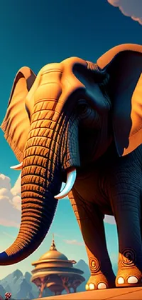 Sky Elephant Nature Live Wallpaper