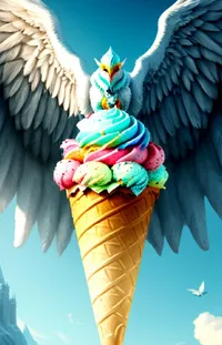 Sky Food Ice Cream Cone Live Wallpaper