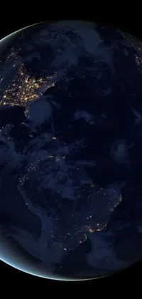 Looking for a stunning live wallpaper for your phone? Look no further than this amazing view of the earth from space, captured at night and featuring the city of Sao Paulo in Brazil