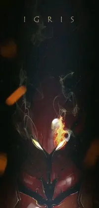 This striking phone live wallpaper features a close-up view of a scorching fire