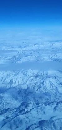 mountains from plane Live Wallpaper
