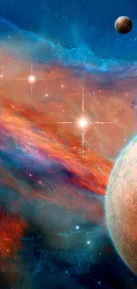 Discover the wonders of space with this stunning digital art live wallpaper