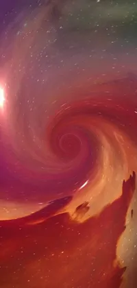 Looking for an awe-inspiring live wallpaper for your smartphone? Check out the Spiral Sky Live Wallpaper! This striking concept art features a red spiral at the center of it all, while a wiggly ethereal being adds an element of mystery