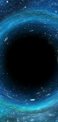 Black hole live wallpaper - mesmerizing digital art of encased galaxy and bottomless void, perfect for your phone