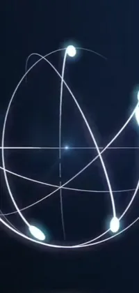 This live wallpaper for your phone showcases an ultra-realistic holographic effect, crafted by an impressive holography technique, complete with dark blue spheres that dance around the screen