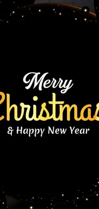 Embrace the holiday spirit all year round with our Merry Christmas and Happy New Year phone live wallpaper! The vibrant gold and black color scheme and impressive 480p visual clarity ensure that your screen looks striking and stunning
