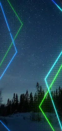 Experience a stunning night sky on your phone's screen with this live wallpaper featuring an array of twinkling stars