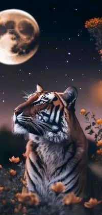 Sky Light Siberian Tiger Live Wallpaper
