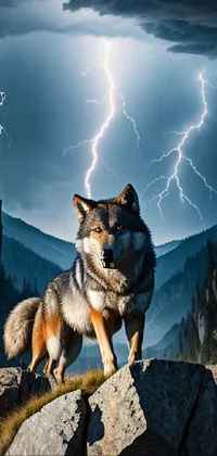 Sky Lightning Dog Live Wallpaper
