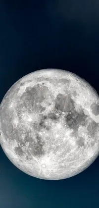 This phone live wallpaper features a black airplane flying over a full white moon in a moonlight grey sky