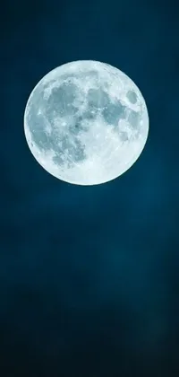 Sky Moon Electric Blue Live Wallpaper