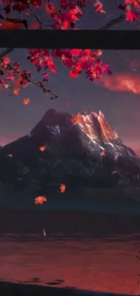Sky Mountain Afterglow Live Wallpaper