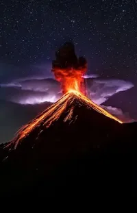 Sky Mountain Lava Live Wallpaper
