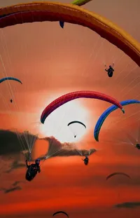 Sky Parachute Light Live Wallpaper