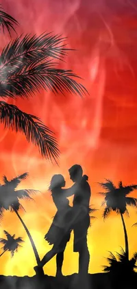 Sky People In Nature Afterglow Live Wallpaper