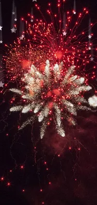 Sky Pink Fireworks Live Wallpaper