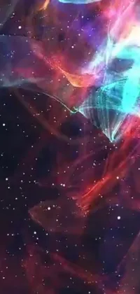 This phone live wallpaper showcases a captivating cosmic entity made purely of stars