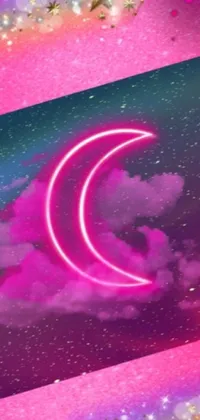 The Pink and Blue Live Wallpaper is perfect for anyone who loves basking in the beauty of the night sky