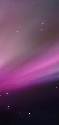 This phone live wallpaper showcases a stunning pink and purple theme with a backdrop of glittering stars