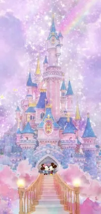 This phone live wallpaper features a magical and enchanting castle perched upon a hilltop