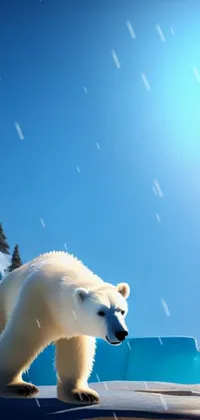 Sky Polar Bear Vertebrate Live Wallpaper