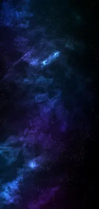 This live wallpaper features a stunning night sky filled with stars, clouds, and galaxies