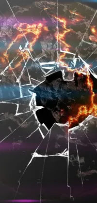 destroyed earth with broken glass Live Wallpaper