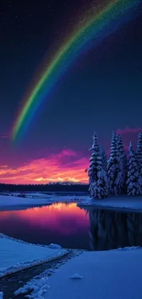 Sky Rainbow Water Live Wallpaper